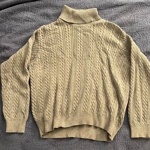 Grey cable knit sweater